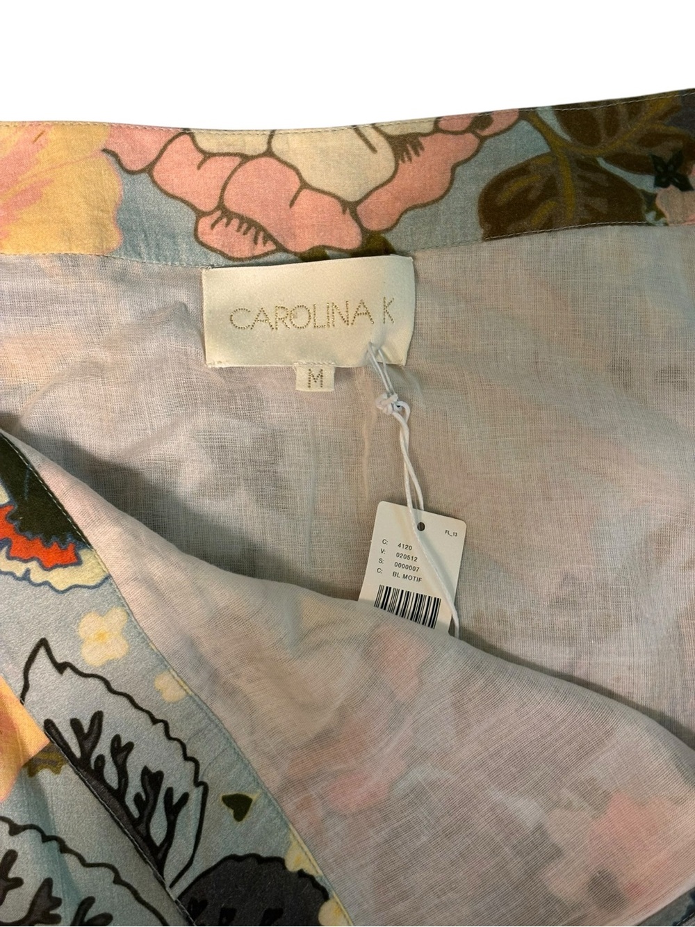 Carolina K for Anthropologie Floral Tiered Maxi Skirt NWT Cotton Boho Size M - Picture 10 of 12